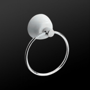 Držák na ručník Classic Blanco/Acero kruhový 17 cm