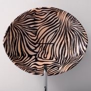 Umyvadlo na desku Afya oranžovo-černá zebra (Etnická kolekce)