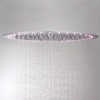 Vestavná sprchová hlavice LED - kruhová 440 mm