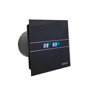 E-100 GBTH koupelnový ventilátor axiální s automatem, 8W, potrubí 100mm, černá