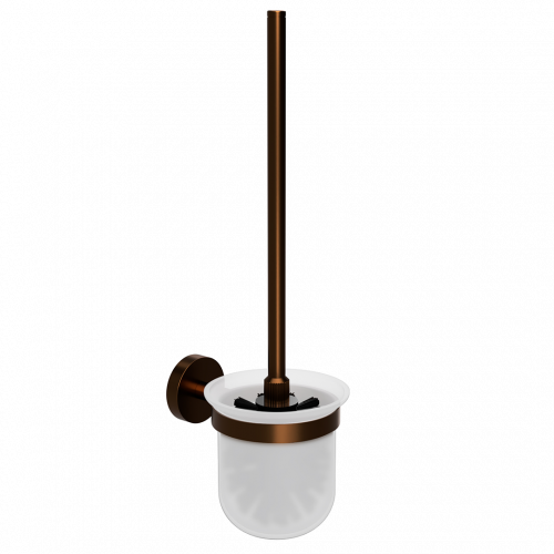 WC kartáč PVD se skleněnou nádobou | Coffee-Gold
