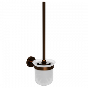 WC kartáč PVD se skleněnou nádobou | Coffee-Gold