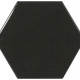 Obklad Scale Hexagon Black | 124 x 107 | lesk