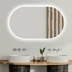 AMBIENTE OVAL | Zrcadlo s LED osvětlením po celém obvodu | 1200 x 700 | 3000K