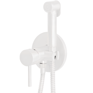Bidet faucet | with bidet spray | podomítková | lever | white mattte | X STYLE