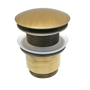 Výpust umyvadlová click/clack celokovová | 904 | velká zátka | S | old brass gloss