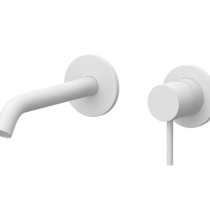 Wash basin faucets wall concealed | lever | white mattte | X STYLE