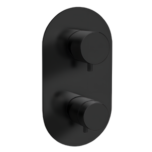 Concealed module three-way lever mixer | thermostatic | black mattte | MINIMAL THERMO