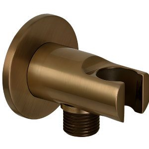 Držák sprchy s vyústěním pro podomítkové baterie, 1/2´´, old brass gloss