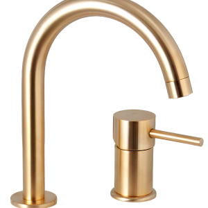 Stojánková umyvadlová baterie | dvouprvková | páková | zlatá mat | X STYLE