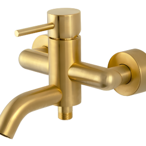 Vanová baterie X STYLE | nástěnná páková | zlatá mat