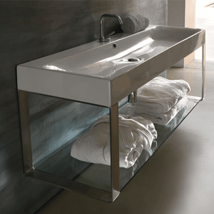 Umyvadlo CENTO 1200 x 450 x 125 | závěsné nebo na desku | s otvorem pro baterii