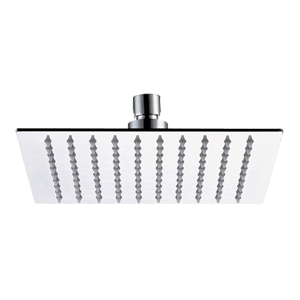 Showerhead CLASS LINE ECO | wall mounted | 200 x 200 mm | polished inox | stainless steel color