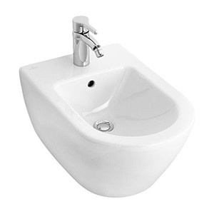 Villeroy-Boch Subway 2.0 Bidet závěsný, 1 otvor, s přepadem, Bílá Alpin Ceramic Plus