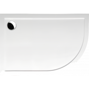 Sprchové vaničky z litého mramoru | RENA R55 L | 1000 x 800 | bílá