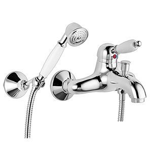 Vanová baterie RETRO | nástěnná | páková | s ruční sprchou