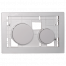 Ovládací WC modul  Loop s bílými antibakteriálními tlačítky z plastu bez desky