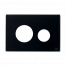 Deska ovládacího WC modulu  Loop černé sklo