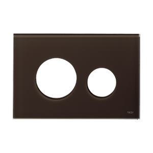 Deska ovládacího WC modulu  Loop kávově-hnědé sklo 