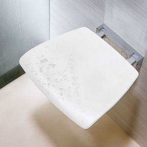 Sklopné sedátko do sprchového koutu | 370 x 380 | bílá