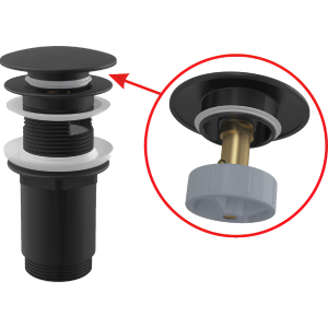 A392 | Wash basin outlet click/clack 5/4