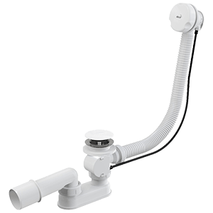 A51BM | Sifon vanový automat komplet | 57 | bílá