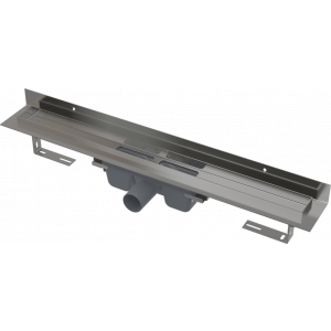 APZ16 | Podlahový žlab s okrajem pro plný rošt a s pevným límcem ke stěně | 300