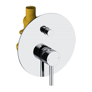 Podomítkový modul dvoucestný | pákový | chrom lesk | CIRCULO