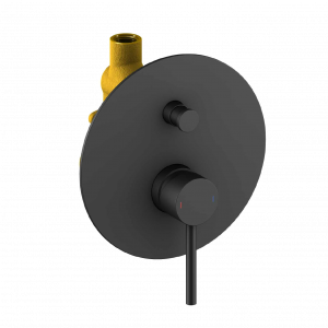 Podomítkový modul Circulo | dvoucestný | pákový tlakový | černá mat