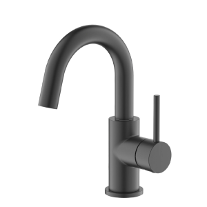 Standing washbasin faucet | lever | low | black mattte | CIRCULO