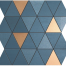 Mozaika MEK Blue Diamond Gold Wall | 305x305 | mat