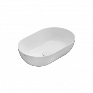 Countertop washbasin T-EDGE | 600x400x160 mm | White gloss
