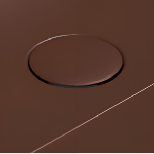 Výpust umyvadlová CLICK/CLACK | keramická | s přepadem | velká zátka | Cihlová mat