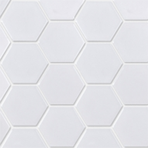 Keramická Mozaika HEXAGON |25x25 mm | bílá lesk