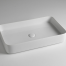 Umyvadlo BLADE | 650 x 400 x 115 mm | na desku | čtverhranné | Bílá lesk