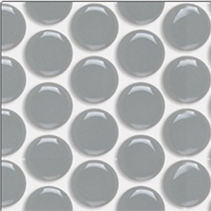 Keramická Mozaika GRAPE | ⌀ 19 mm | šedá lesk