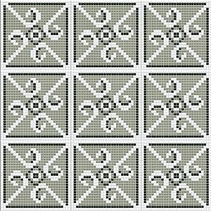 Keramická Mozaika PIXLA | 9,5x9,5x5 mm |  šedo-černo-bílá