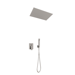 Sprchový set 750 pákový podomítkový s vestavnou nerezovou hlavicí 330x480mm a ruční sprškou