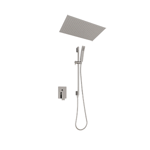 Sprchový set 750 pákový podomítkový s vestavnou nerezovou hlavicí 330x480mm a ruční sprškou