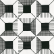 Dlažba Caprice Deco Block B&W | 200x200 | mat