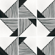 Dlažba Caprice Deco Origami B&W | 200x200 | mat