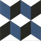 Dlažba Neocim Plus Décors Cubique Blue | 200x200 | dekor