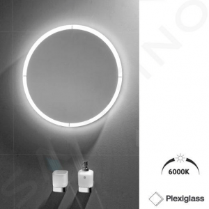 Koupelnové podsvícené LED zrcadlo ZP 24000R 600 x 600 mm