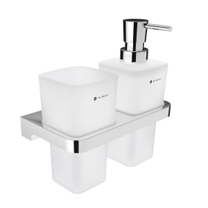 Hygienický set Maya (dávkovač na mýdlo a držák pohárku s pohárkem)