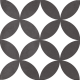Dlažba Neocim Classic Decor Fleur Noir | 200x200 | mat