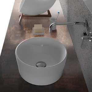 Washbasin FORTY3 | 350x350x160 | Chestnut mattte