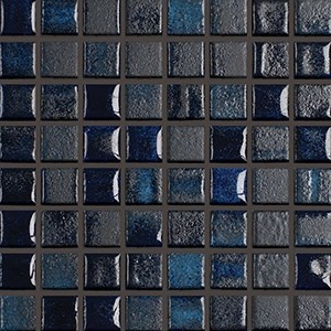 Mozaika Fusion 70 Black & Blue | 18x18mm | lesk