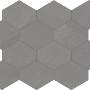 Hexagon Brazilian Slate Silk Grey | 250x340 | mat
