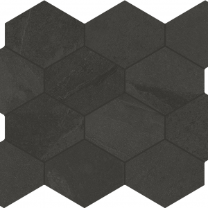 Hexagon Brazilian Slate Rail Black | 250x340 | mat