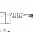 Topná tyč | Home Plus Eco | čtvercový profil | chrom mat | 900W | s připojovacím kabelem se zástrčkou